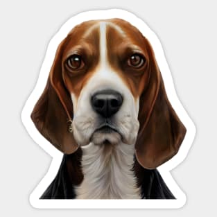 Beagle Face Art Sticker